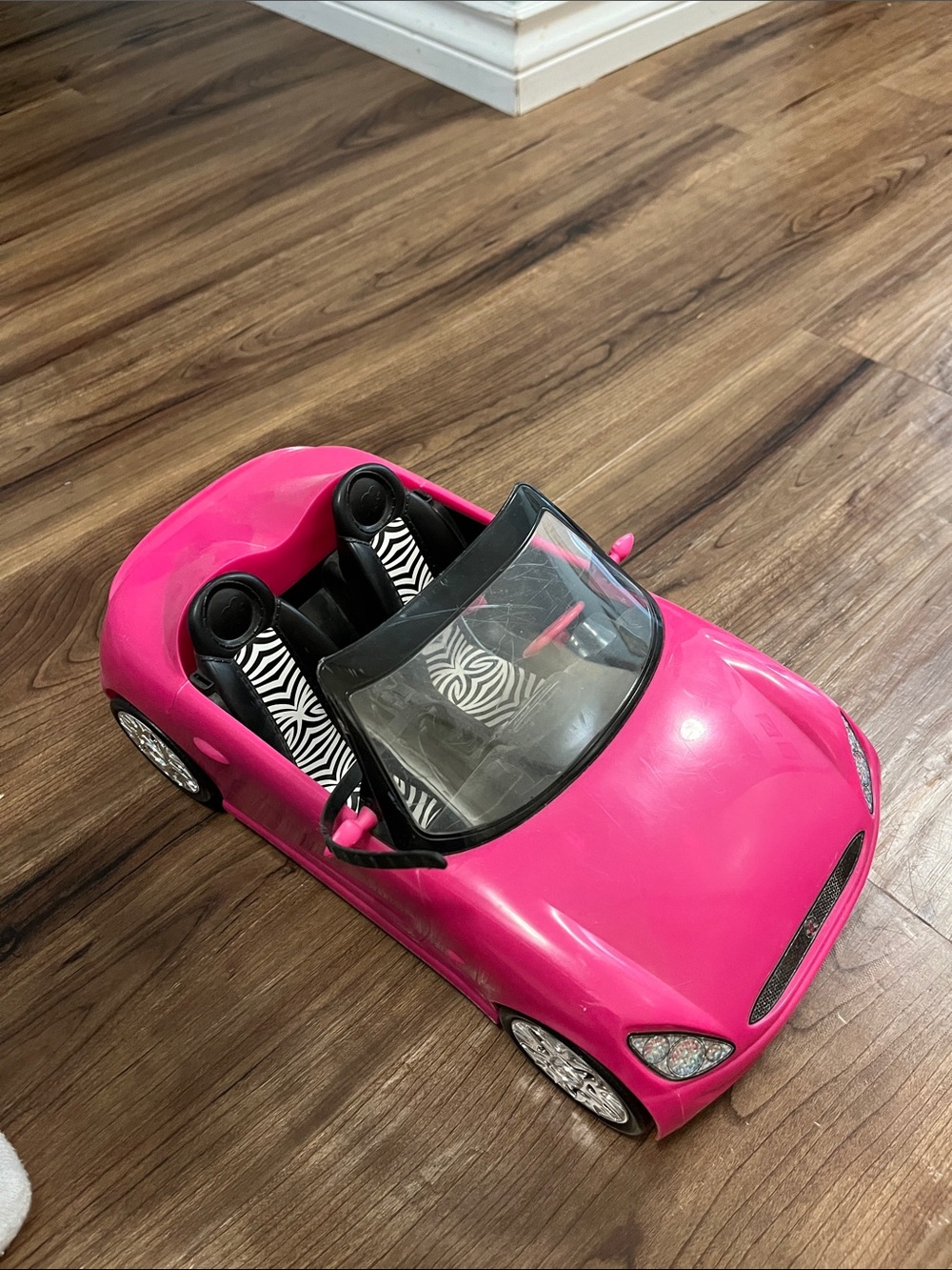 Barbie Hot Pink Convertible with Zebra-Print Seats